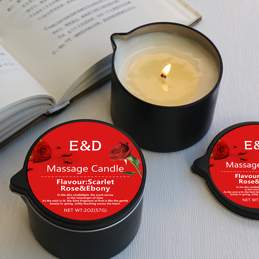 Luxury Skin Care - Massageöl-Kerze, zur Stresslinderung und Hautbefeuchtung, Duftkerzen
