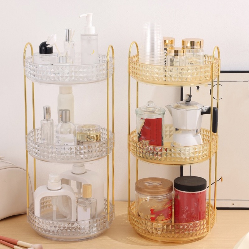 Luxury Skin Care - 1 Stück/Luxuriöse Kosmetik-Aufbewahrungsbox Drehbarer Schminktisch-Organizer für