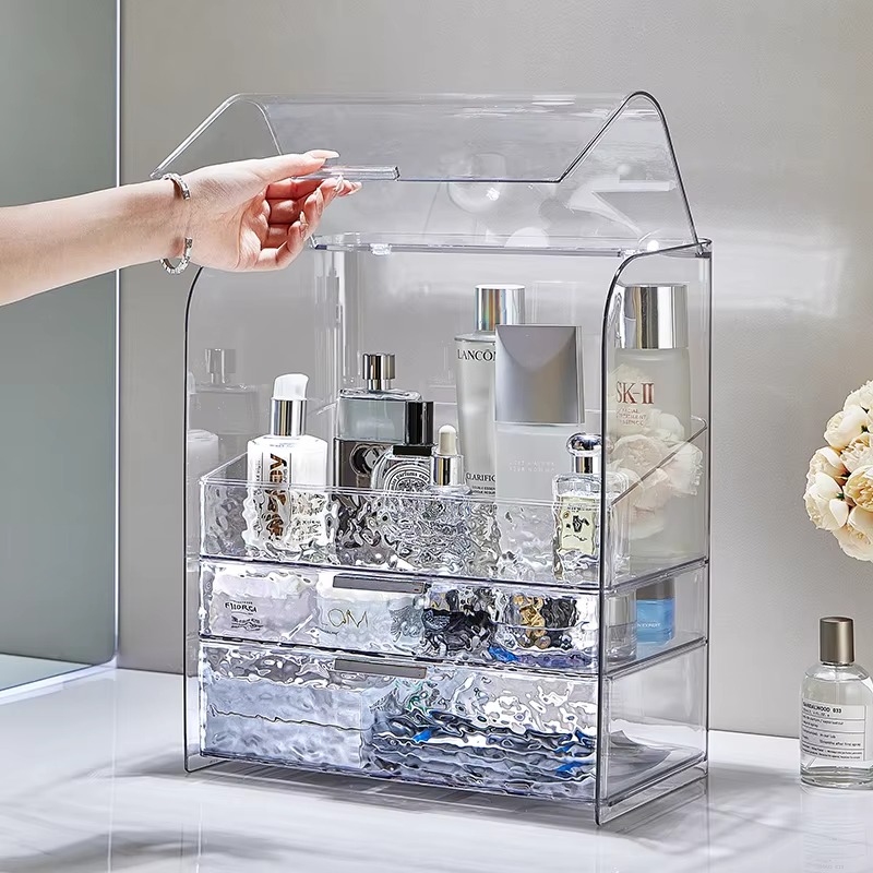 Luxury Skincare Fridge - Luxuriöse Make-up-Aufbewahrungsbox mit Wasserwelligkeit für die