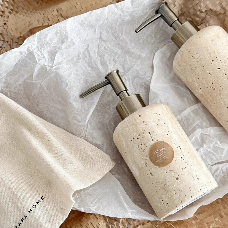 Lotionspender aus Naturstein,  – Luxury Natural Skincare Bewertung und Preis